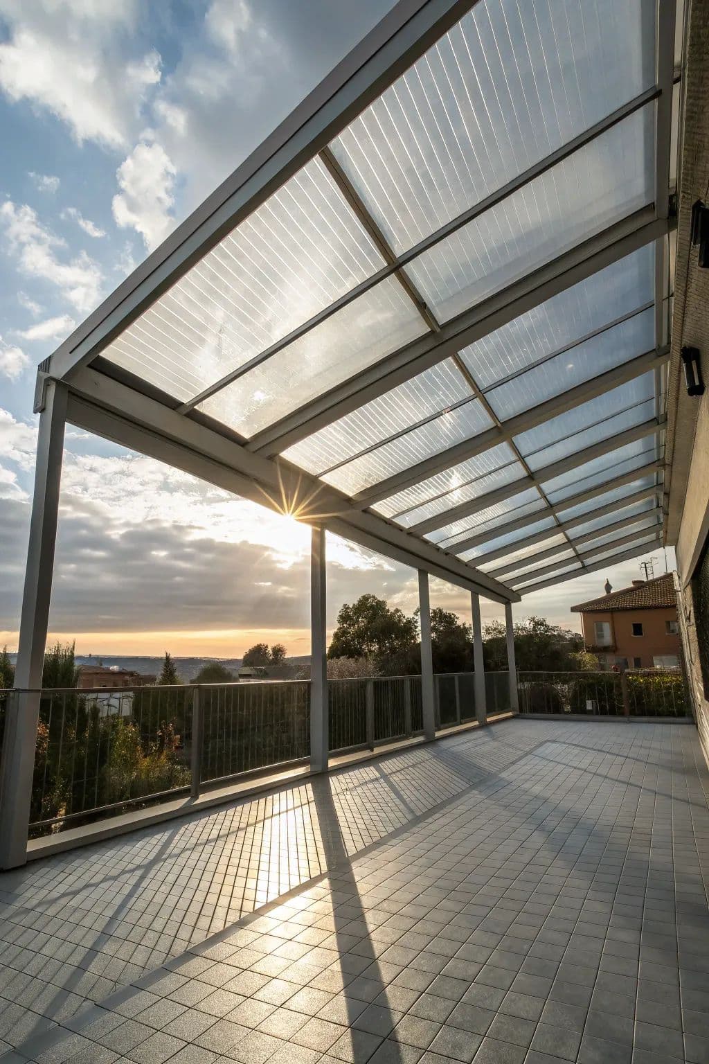 Toiture de pergola en polycarbonate